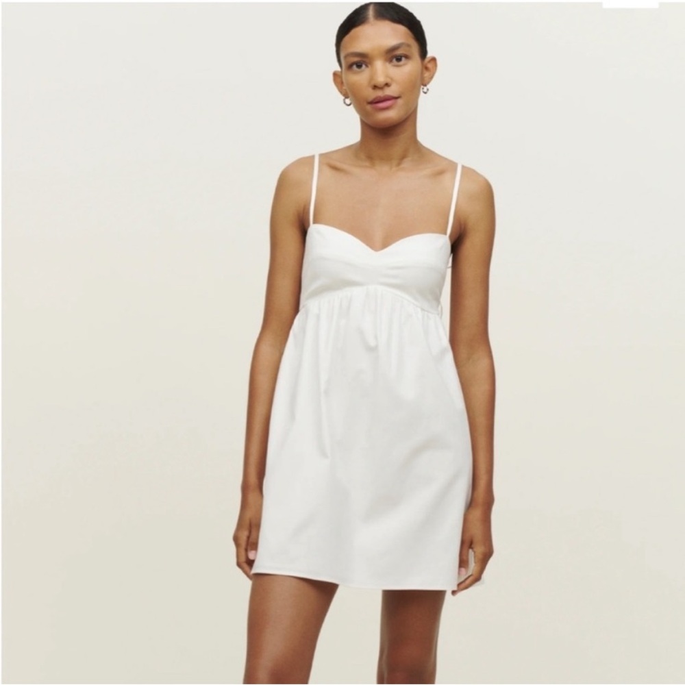 Reformation White Cox Mini Dress